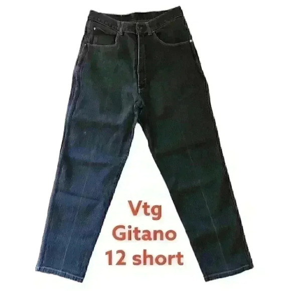 vtg #gitano dark gray jeans labeled 12 short 12 petite small waist - Picture 4 of 11